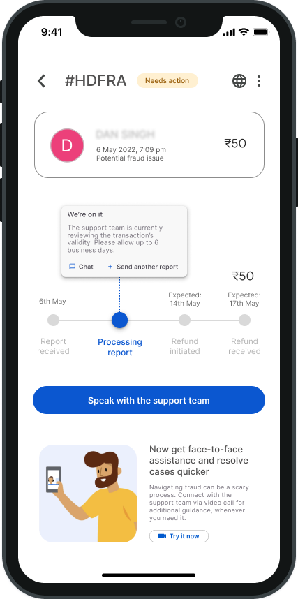 Redesigned ticket status